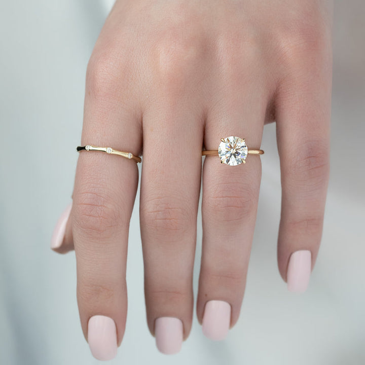 0.75CT Round Lab Grown Diamond Solitaire E/VS1 Engagement Ring