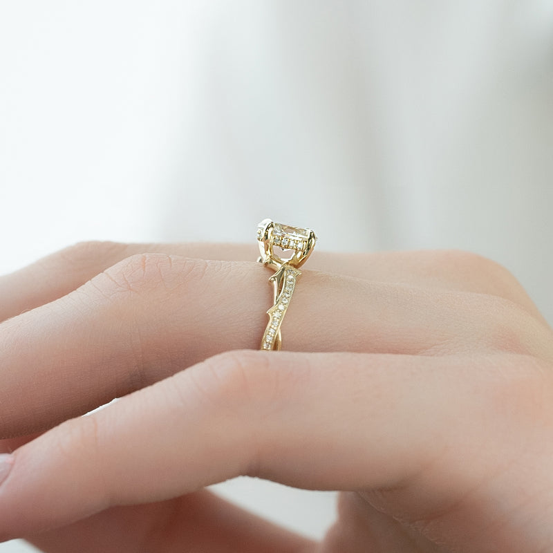 3.50CT Oval Lab Grown F/VVS1 Diamond Infinity Engagement Ring