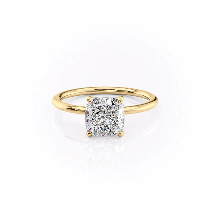 2.0CT Cushion Lab Grown E/VVS1 Solitaire Diamond Engagement Ring