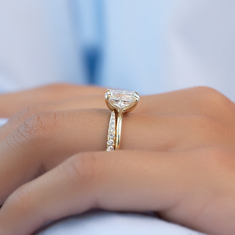 3.50CT Cushion Diamond Lab Grown E/VS1 Solitaire Engagement Ring