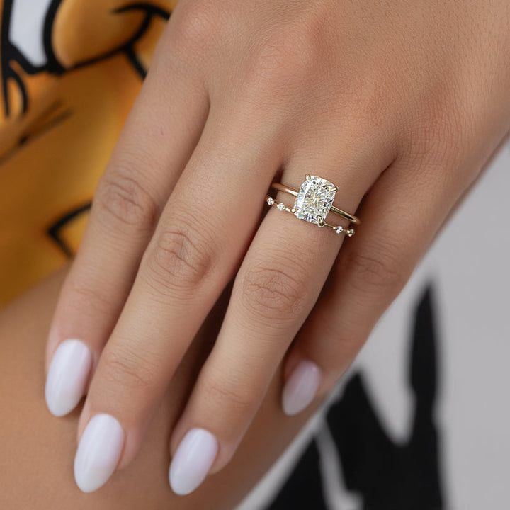 3.50CT Cushion Diamond Lab Grown E/VS1 Solitaire Engagement Ring