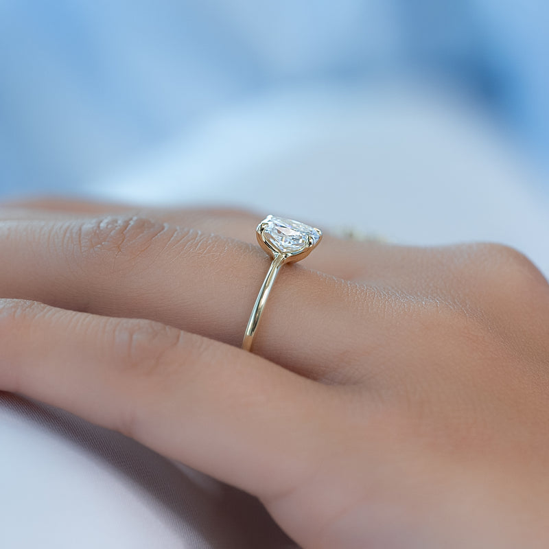 3.50CT Cushion Diamond Lab Grown E/VS1 Solitaire Engagement Ring
