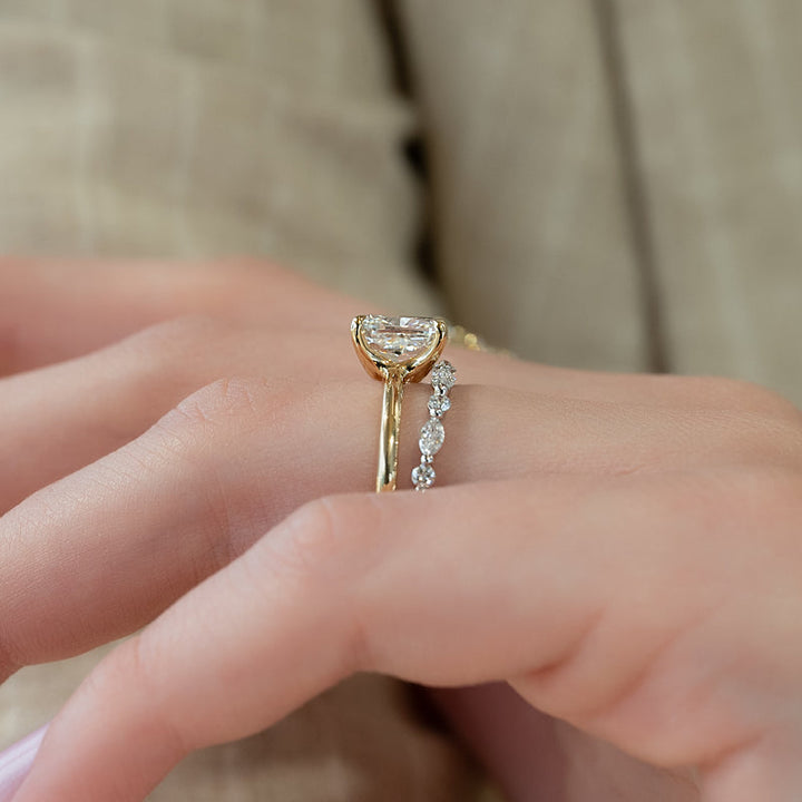 3.50CT Cushion Diamond Lab Grown E/VS1 Solitaire Engagement Ring