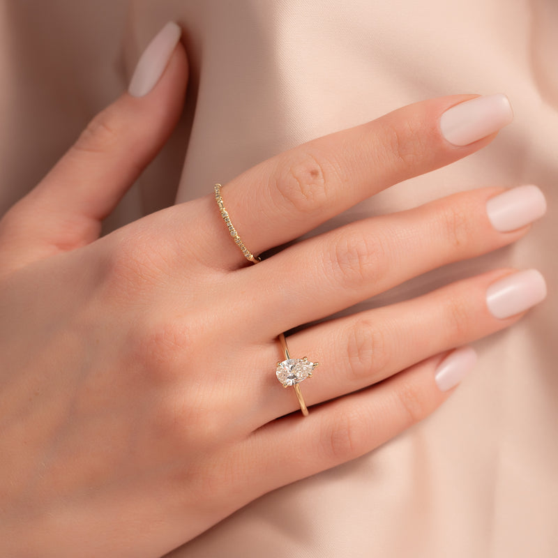 2.50CT Pear Lab Grown E/VS2 Diamond Solitaire Engagement Ring