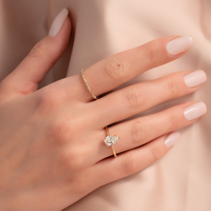 2.50CT Pear Lab Grown E/VS2 Diamond Solitaire Engagement Ring