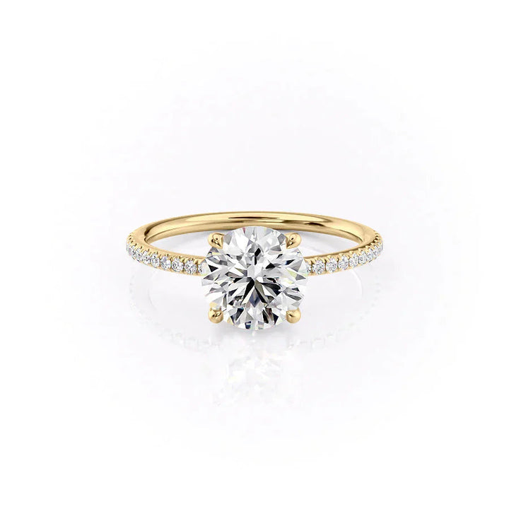 1.50CT Round Lab Grown F/VVS1 Diamond Pave Engagement Ring