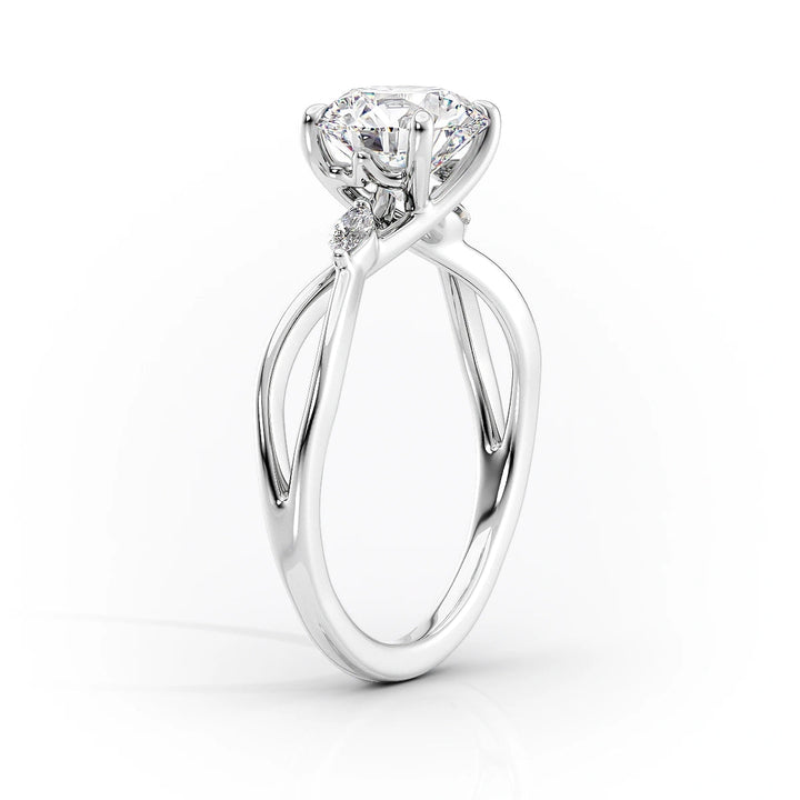 1.50CT Pear Lab Grown F/VS2 Diamond Infinity Engagement Ring