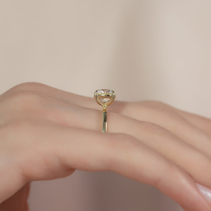 1.50CT Round F/VVS1 Lab Diamond Solitaire Engagement Ring