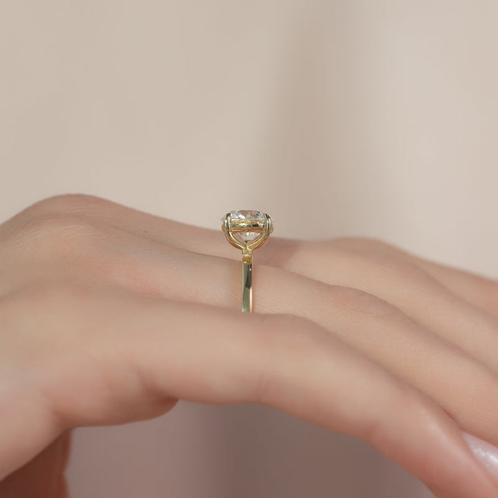 1.50CT Round F/VVS1 Lab Diamond Solitaire Engagement Ring