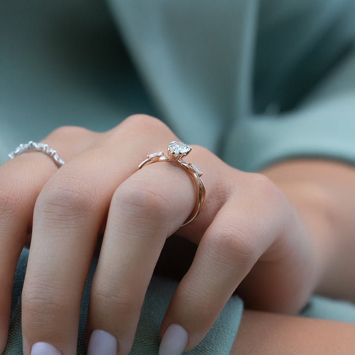 1.50CT Pear Lab Grown F/VS2 Diamond Infinity Engagement Ring