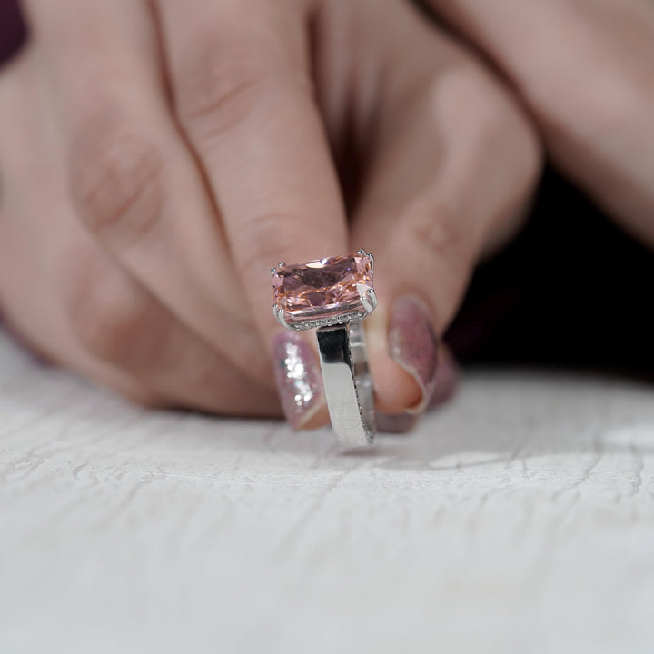custom pink diamond jewelry, bespoke engagement ring, luxury pink lab diamond, ethical bridal jewelry, GIA certified lab pink diamond.