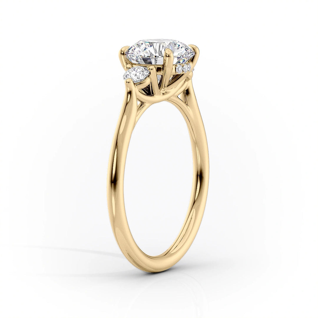 2.0CT Round Lab Grown F/VVS2 Diamond Three Stone Engagement Ring