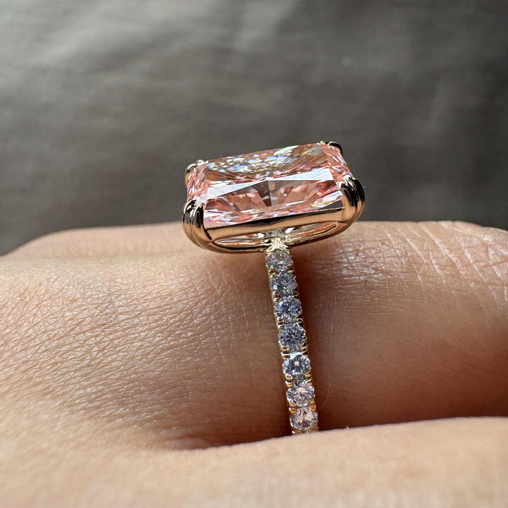 IGI Graded Pink Lab Diamond4.80 Carat Pink Radiant JewelryVivid Pink Radiant Cut Diamond4.80CT Pink Diamond Statement RingRadiant Cut Pink Diamond Bridal RingIGI Certified Fancy Pink Ring