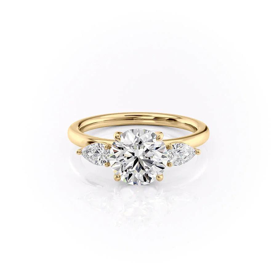 2.50CT Round Lab Grown F/VS2 Diamond Three Stone Engagement Ring