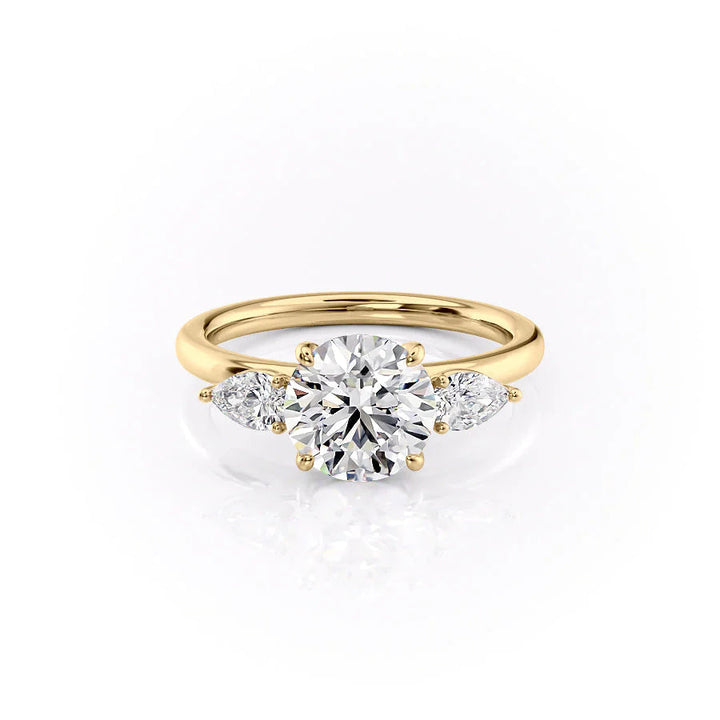 2.50CT Round Lab Grown F/VS2 Diamond Three Stone Engagement Ring