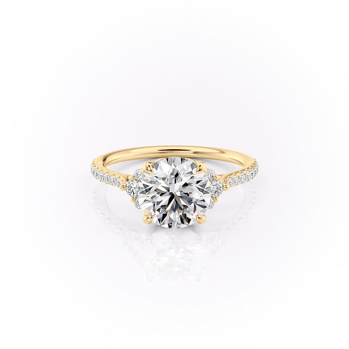 2.50CT Round Lab Grown F/VVS1 Diamond Cluster Engagement Ring