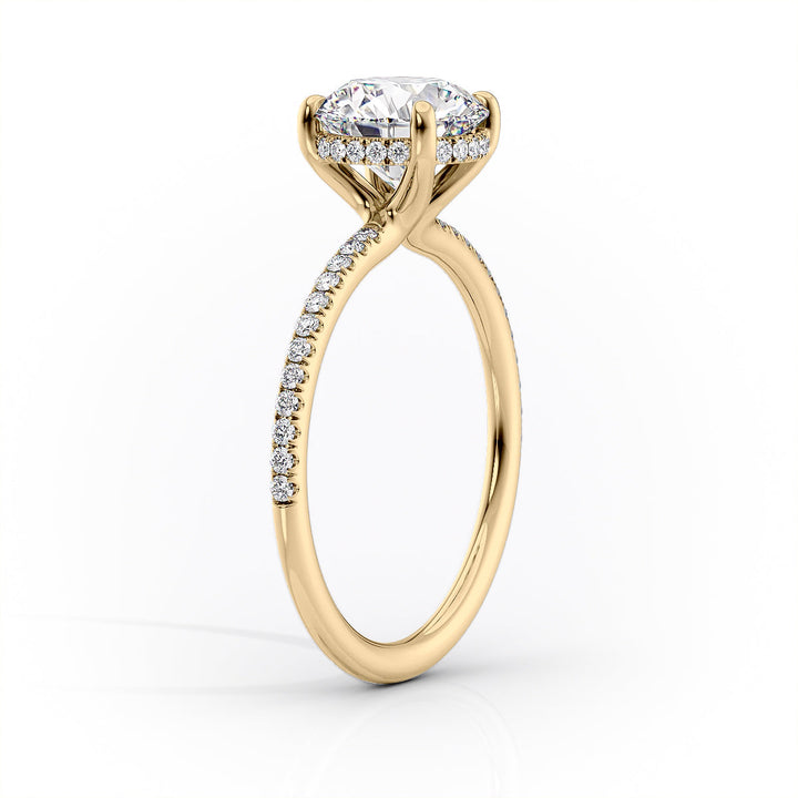 3.0CT Cushion Lab Grown E/VVS2 Hidden Halo Diamond Engagement Ring