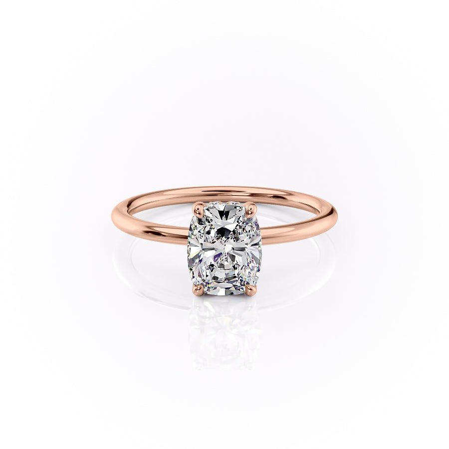 3.0CT Cushion Lab Grown F/VS2 Diamond Solitaire Engagement Ring