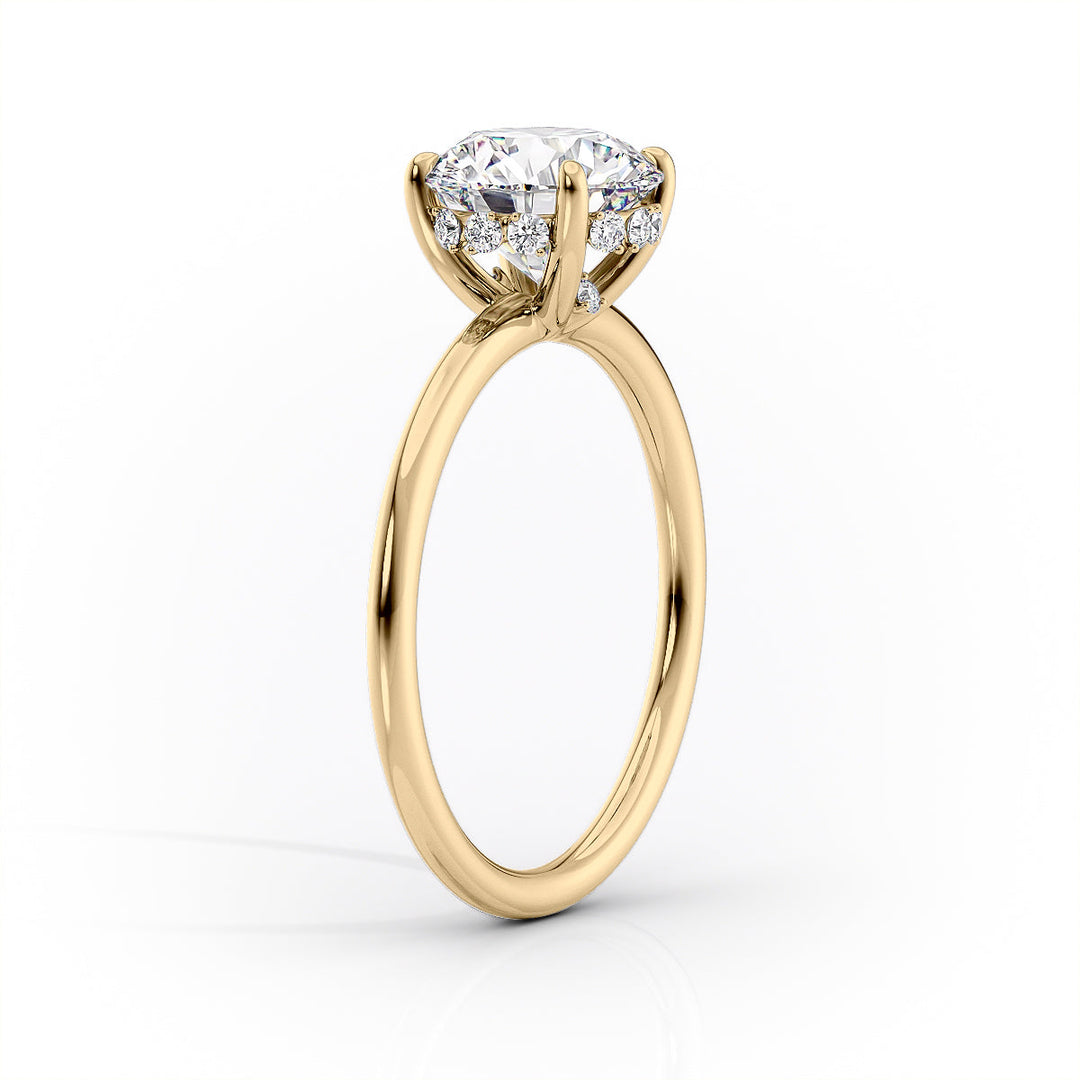 3.50CT Cushion Lab Grown Hidden Halo E/VS1 Diamond Engagement Ring