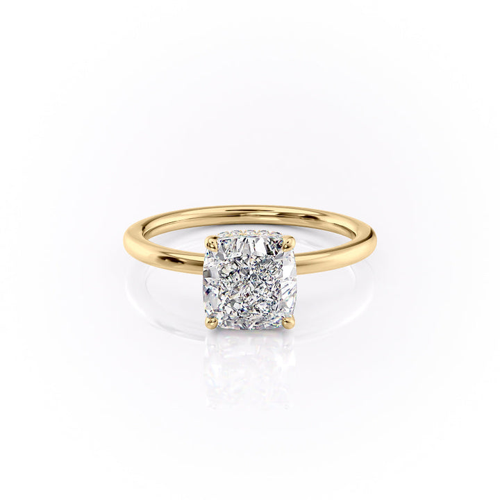 2.50CT Cushion Lab Grown Hidden D/VS1 Diamond Engagement Ring