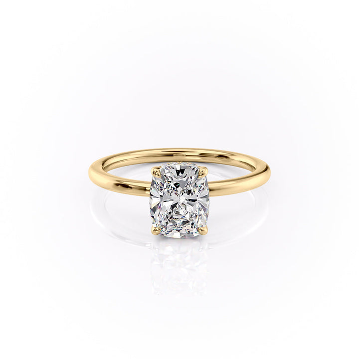 3.0CT Cushion Lab Grown F/VVS2 Hidden Halo Diamond Engagement Ring