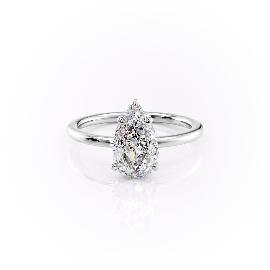 2.50CT Pear Lab Grown F/VS1 Hidden Diamond Engagement Ring