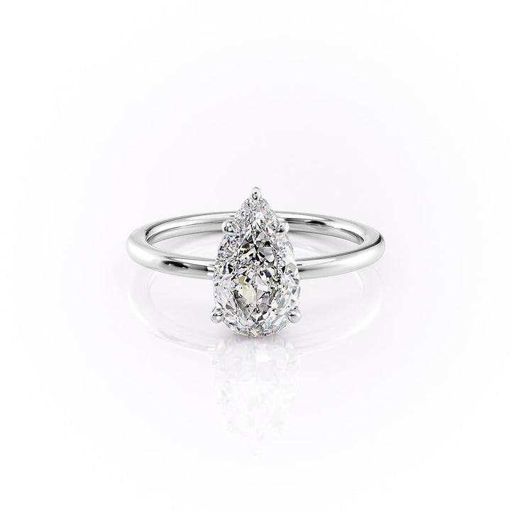 2.50CT Pear Lab Grown F/VS1 Hidden Diamond Engagement Ring