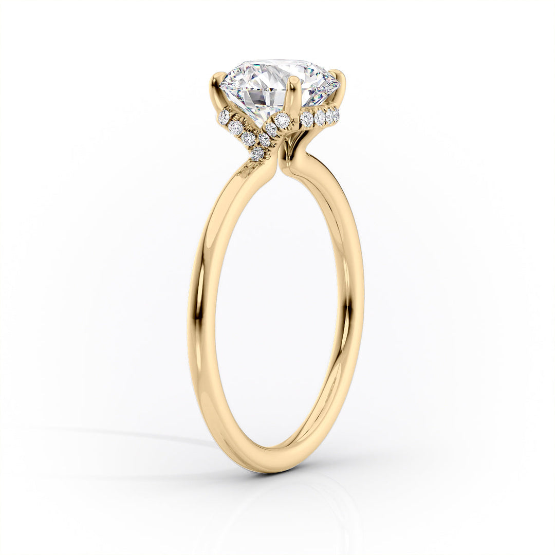 3.0CT Cushion Lab Grown F/VVS2 Hidden Halo Diamond Engagement Ring