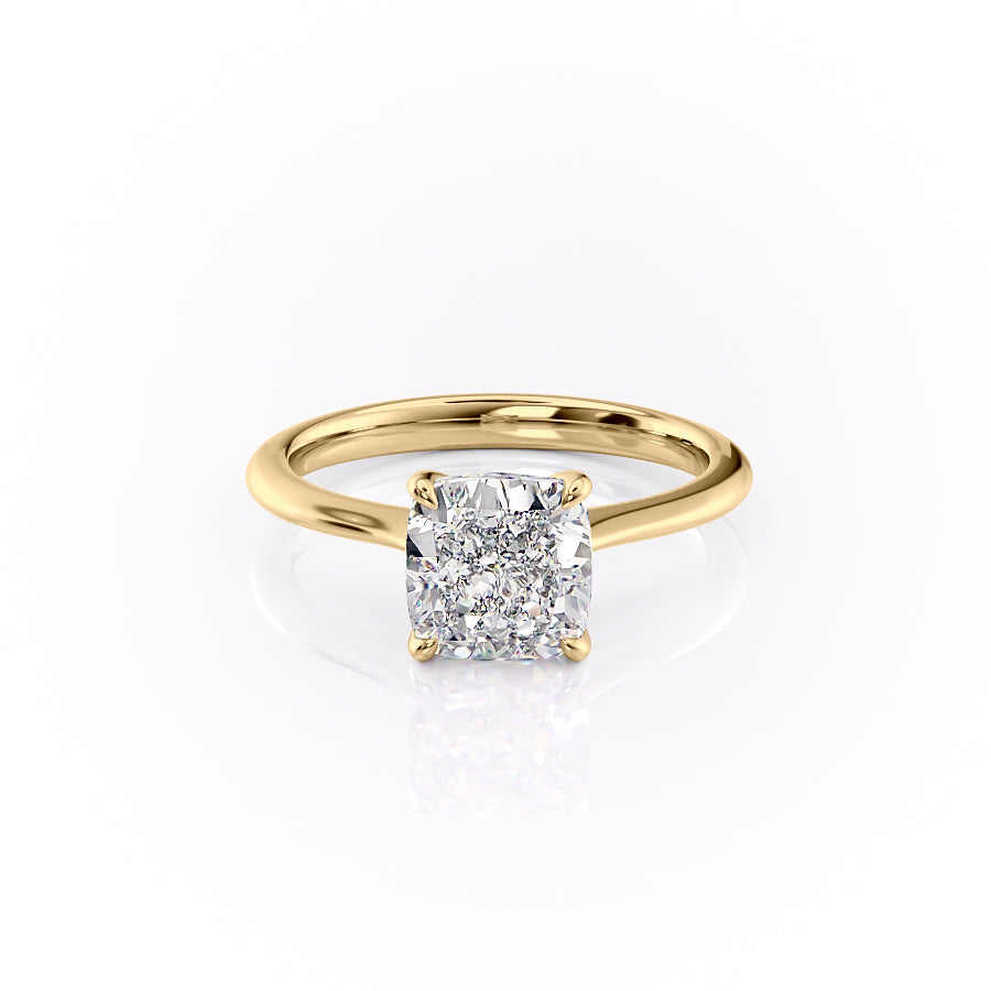 2.50CT Cushion Lab Grown E/VS1 Diamond Solitaire Engagement Ring
