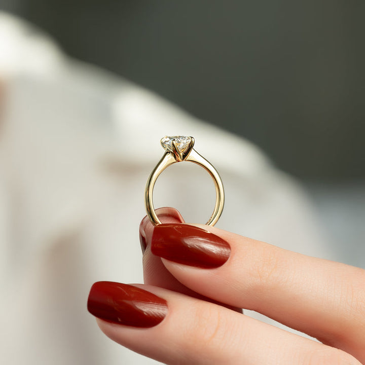1.50CT Pear Lab Grown F/VS2 Solitaire Diamond Engagement Ring