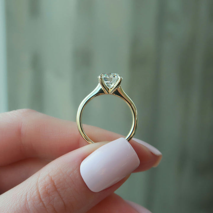 1.50CT Round Lab Grown Diamond E/VVS1 Tiffany Engagement Ring