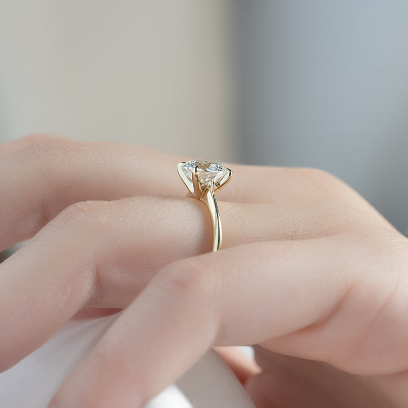 1.50CT Round Lab Grown Diamond E/VVS1 Tiffany Engagement Ring