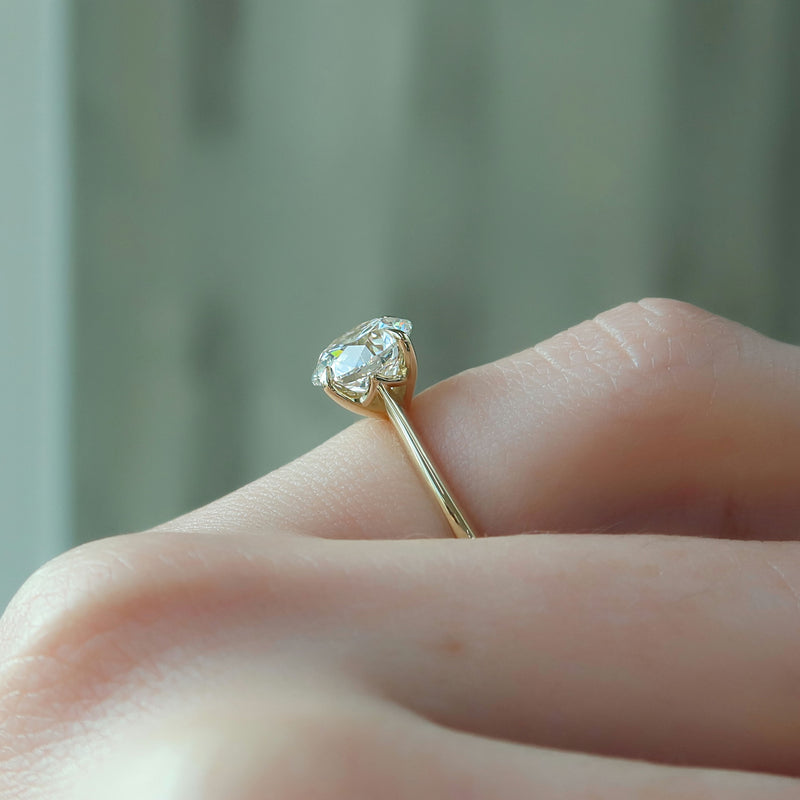 1.50CT Round Lab Grown Diamond E/VVS1 Tiffany Engagement Ring