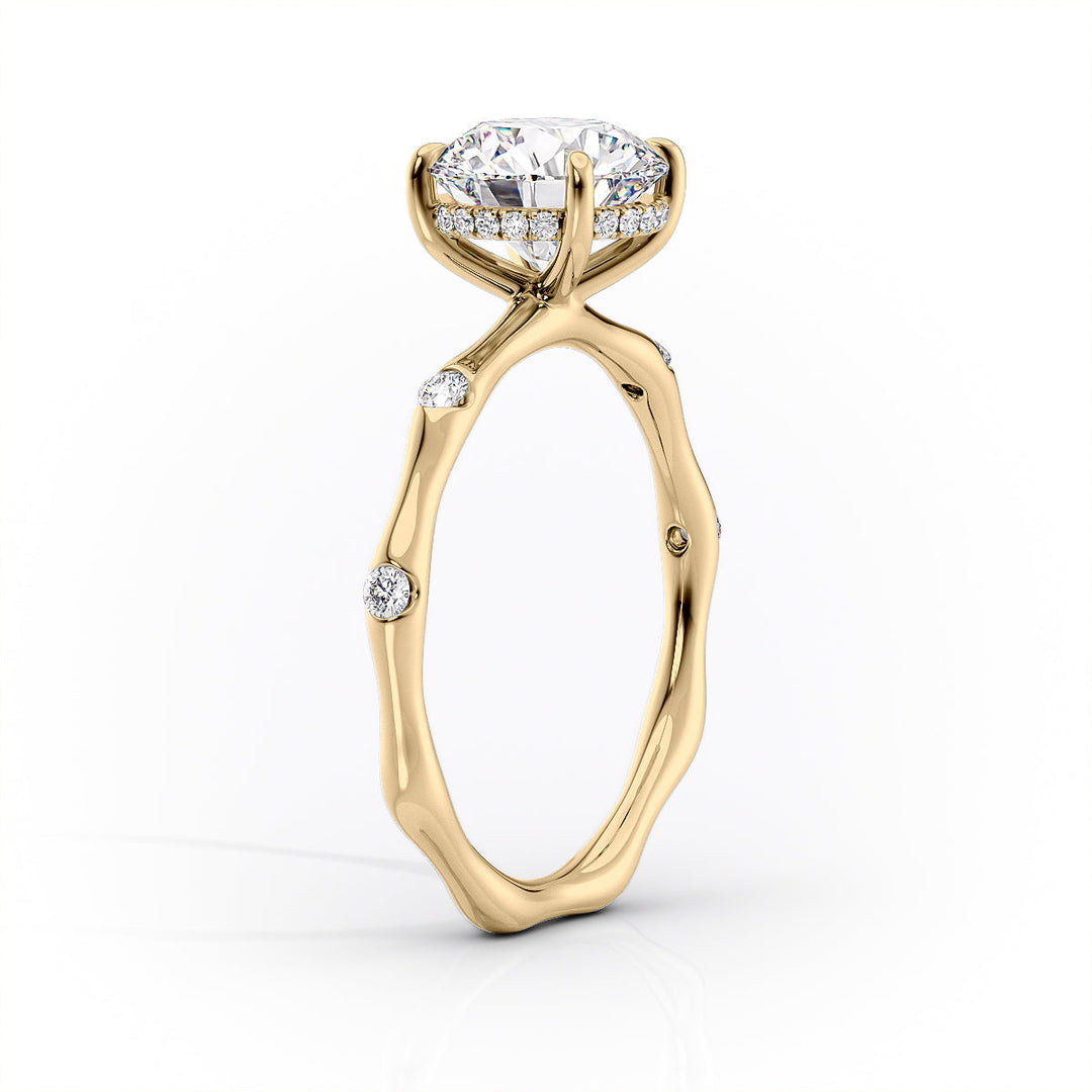 2.0CT Pear Diamond Lab Grown F/VS2 Flush Set Engagement Ring