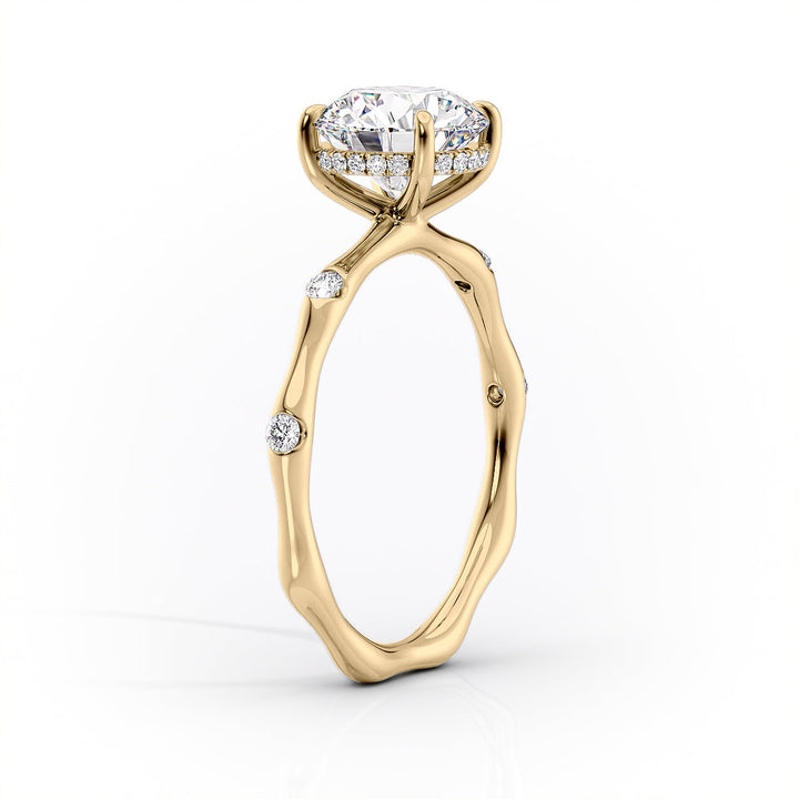 2.0CT Pear Diamond Lab Grown F/VS2 Flush Set Engagement Ring
