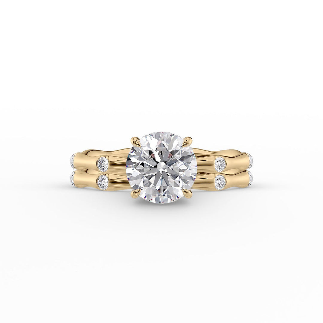 2.50CT Round Lab Grown E/VVS1 Diamond Hidden Halo Engagement Ring