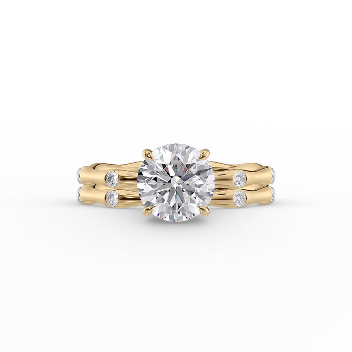 2.50CT Round Lab Grown E/VVS1 Diamond Hidden Halo Engagement Ring