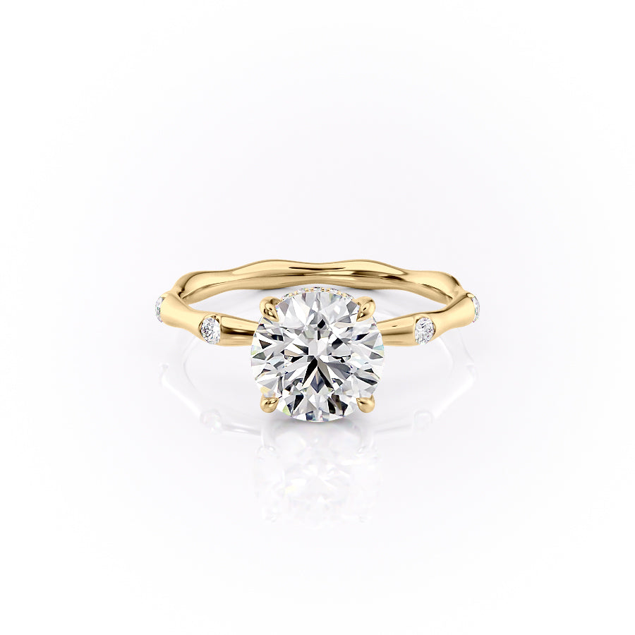 2.50CT Round Lab Grown E/VVS1 Diamond Hidden Halo Engagement Ring