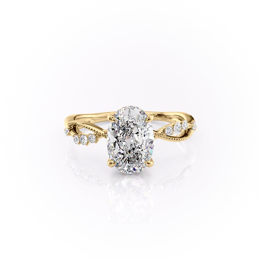 1.50CT Oval Lab Grown E/VVS2 Diamond Infinity Engagement Ring