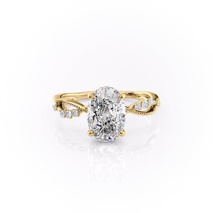 1.50CT Oval Lab Grown E/VVS2 Diamond Infinity Engagement Ring