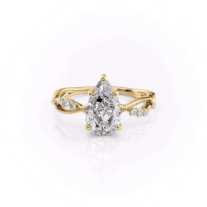 2.50CT Pear Diamond Art Deco Infinity Lab Grown F/VS1 Engagement Ring