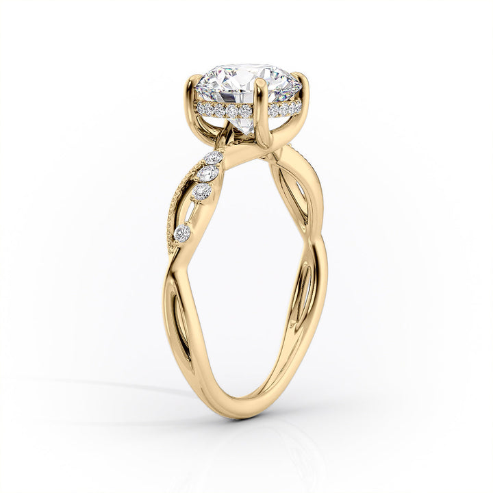 2.50CT Round Lab Grown F/VS1 Diamond Milgrain Infinity Engagement Ring