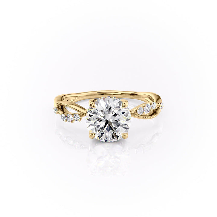 2.50CT Round Lab Grown F/VS1 Diamond Milgrain Infinity Engagement Ring