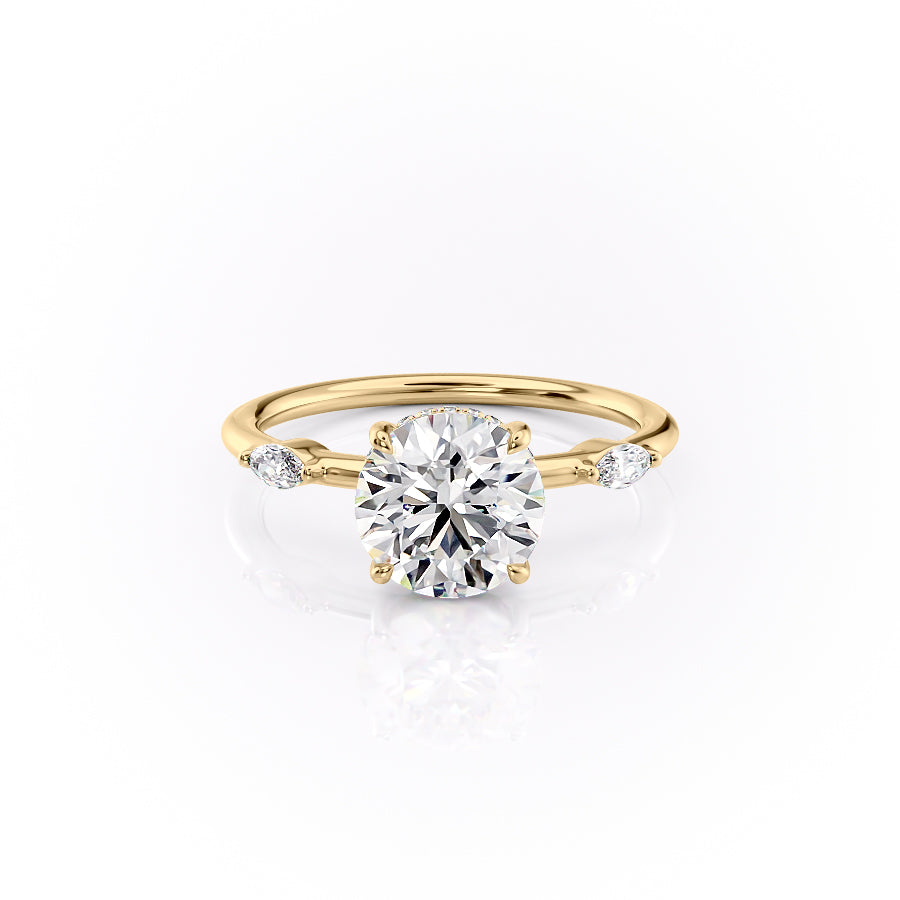 2.0CT Round Lab Grown F/VVS1 Diamond Solitaire Engagement Ring