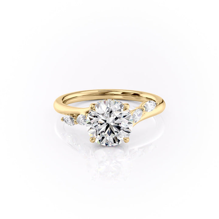 4.0CT Round Lab Grown F/VS1 Hidden Halo Diamond Pave Engagement Ring