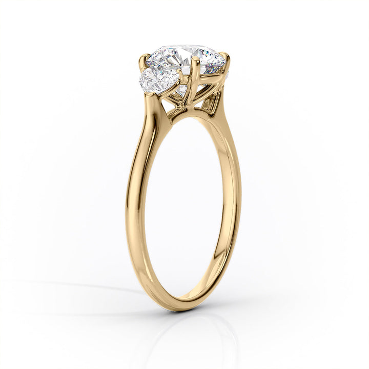 2.50CT Oval Lab Grown E/VS1 Diamond Three Stone Engagement Ring
