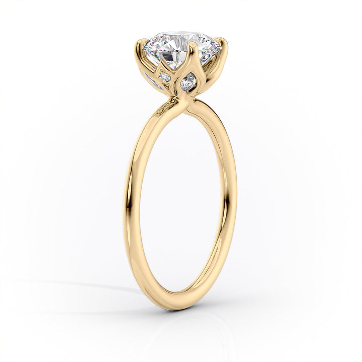 2.50CT Pear Lab Grown E/VVS1 Diamond Tulip Set Engagement Ring