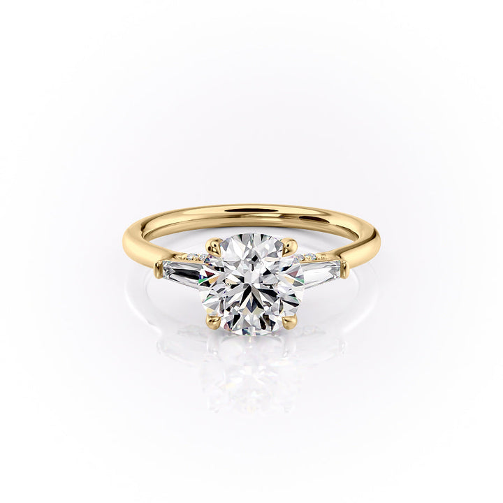 3.0CT Round Lab Grown F/VS2 Three Stone Diamond Engagement Ring