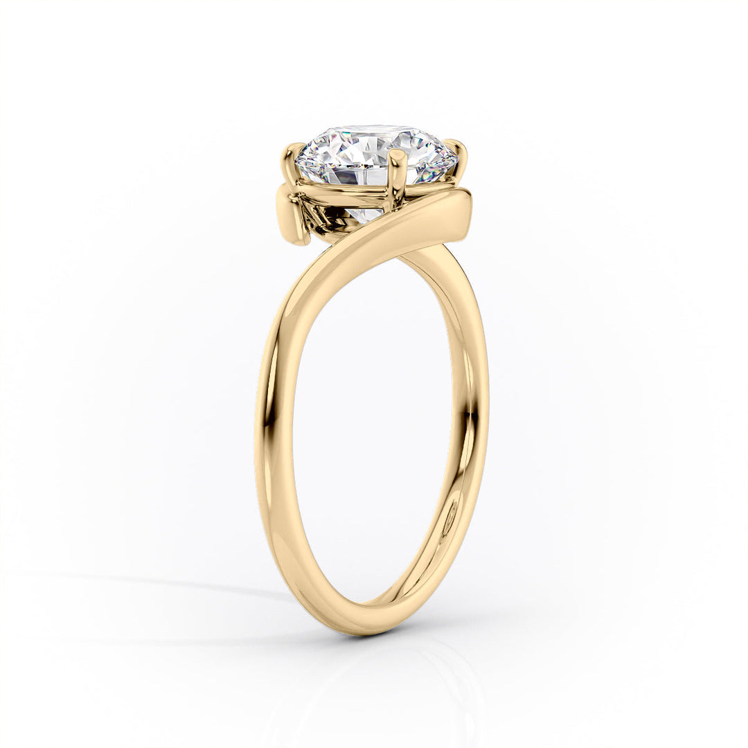 2.50CT Cushion Lab Grown E/VVS1 Diamond Bypass Engagement Ring