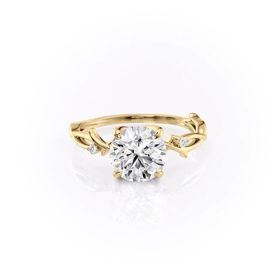 2.0CT Round Lab Grown Diamond F/VVS2 Twig Engagement Ring